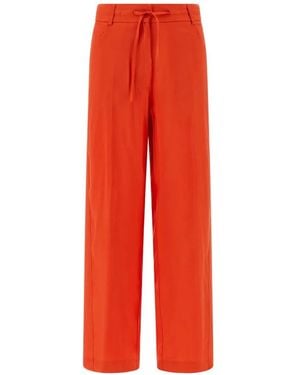 Nude Drawstring Pants - Red