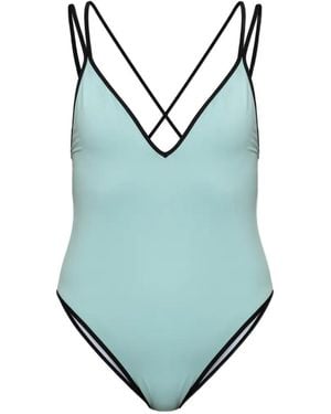 Balmain Maillot De Bain À Logo Brodé - Blue