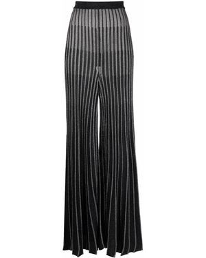 Stella McCartney Pleated Wide-Leg Trousers - Black