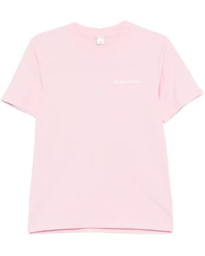 Sporty & Rich T-Shirt À Logo Imprimé - Rose
