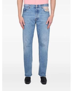 Séfr Jeans mit Blumeneinsatz - Blau