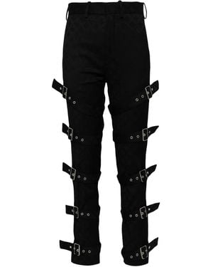 Charles Jeffrey Pantaloni Con Motivo Jacquard - Nero
