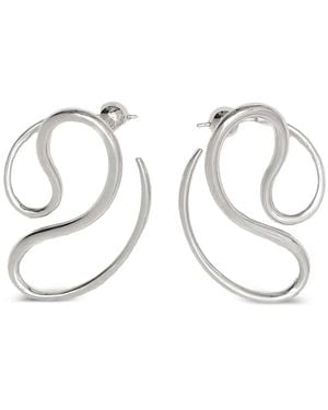 Panconesi Curved-Line Earrings - Metallic