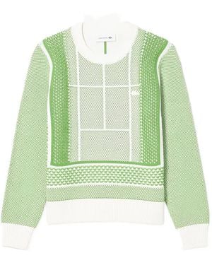 Lacoste Tennis Court-Jacquard Sweater - Green