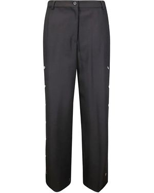 Sportmax Edere Button Trousers - Grey