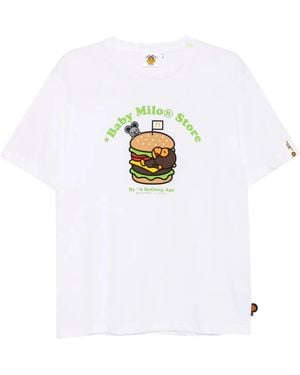 *BABY MILO® STORE BY *A BATHING APE® Cotton T-Shirt - White