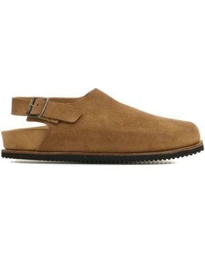 Guidi Mules aus Wildleder mit Schnalle - Braun