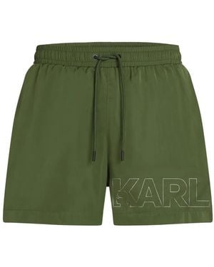 Karl Lagerfeld Costume Da Bagno Con Stampa - Verde