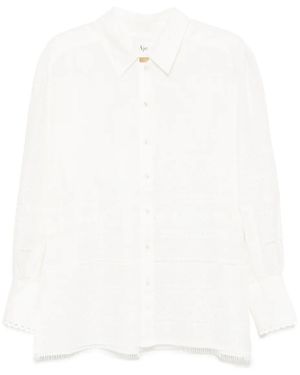 Aje. Camicia Con Ricamo - Bianco