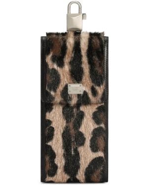 Dolce & Gabbana Leo Kid-Leather Pouch - White