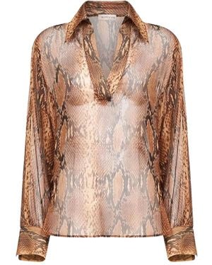 Blanca Vita Bomia Blouse - Bruin