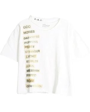 SAITOS Distressed T-Shirt - White
