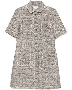 Dice Kayek Jurk Met Pailletten - Grijs