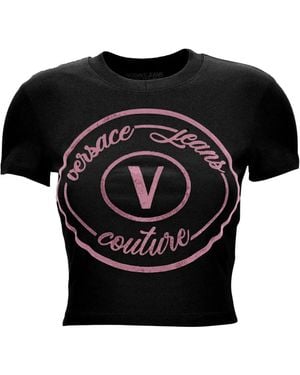 Versace Jeans Couture Logo-Print T-Shirt - Black