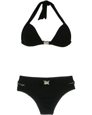 Amir Slama Buckle Detail Bikini Set - Nero