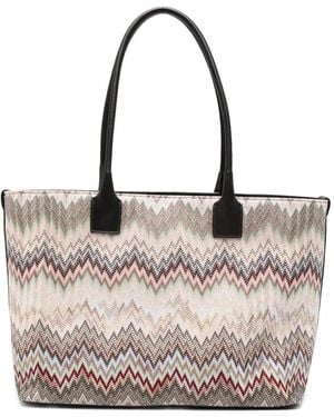 Missoni Bolso Shopper Con Motivo En Zigzag - Neutro
