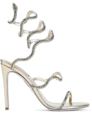 Rene Caovilla Cleo Crystal-Embellished Sandals - White