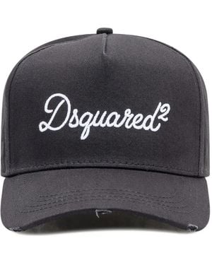 DSquared² Logo-Embroidered Baseball Cap - Grey
