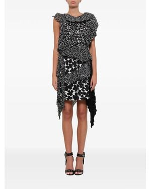 Givenchy Asymmetric Patterned Dress - Black