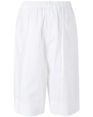 MEIMEIJ Elasticated-Waistband Shorts - White