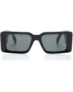 Off-White c/o Virgil Abloh Logo-Engraved Rectangle-Frame Sunglasses - Grey