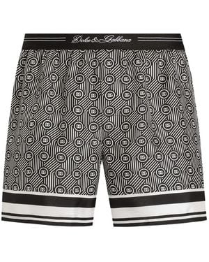 Dolce & Gabbana Boxershorts Mit Jacquardmuster - Grau