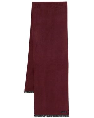 Remus Uomo Logo-Patch Scarf - Purple