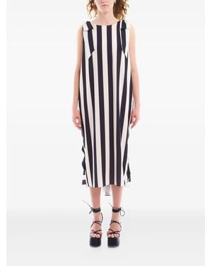 Parlor Gestreiftes Midikleid - Schwarz