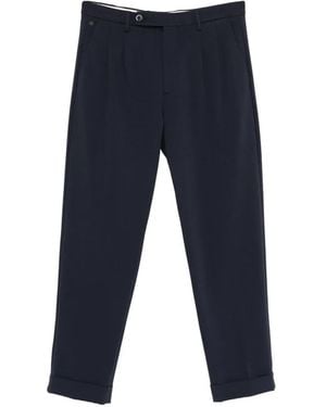 GTA Cuffed Pleated Trousers - Blue
