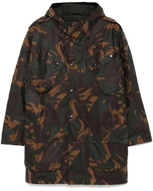 Barbour Parka Wax Camo - Negro