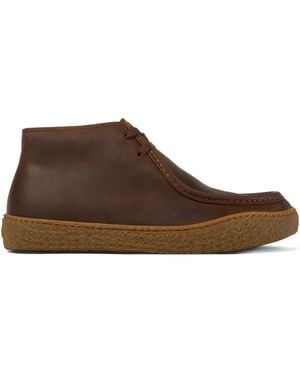 Camper レースアップ レザーブーツ - ブラウン