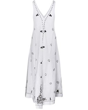 P.A.R.O.S.H. Parosh Dress Beach - White