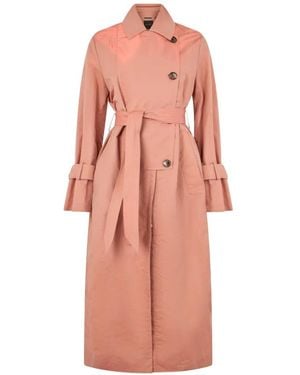 Moorer Edith-P Double-Breasted Trench Coat - Pink