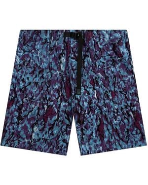 South2 West8 Cargo-Shorts mit Camouflage-Print - Blau