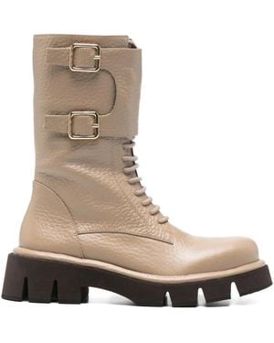 Paloma Barceló Stiefel mit Schnallendetail - Natur