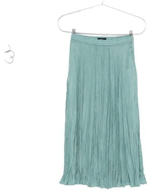 JOSEPH Pleated silk midi skirt - Verde