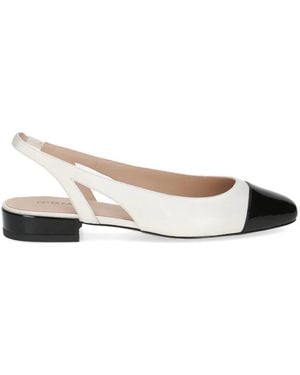 Peter Kaiser Zapatos De Piel Con Tira Posterior Y Tacón - Blanco