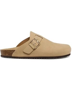Geox Buckle-Fastening Leather Slides - Brown