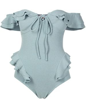 Clube Bossa Badpak Met Ruches - Blauw