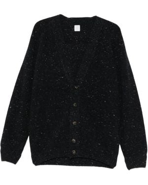 Eleventy Flecked V-Neck Cardigan - Black