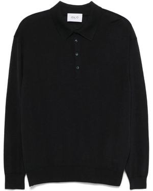 D4.0 Fine-Knit Polo Shirt - Black