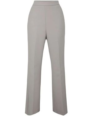 Fabiana Filippi High-Waist Wool Tailored Trousers - Grey