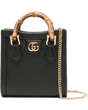 Gucci ダイアナ ミニバッグ - ブラック