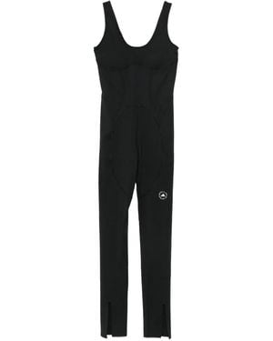 adidas By Stella McCartney Jumpsuit mit Schlitz am Bein - Schwarz