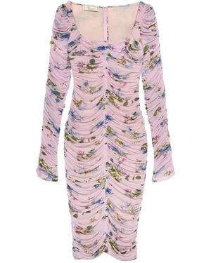 Blumarine Midikleid Mit Blumen-Print - Pink