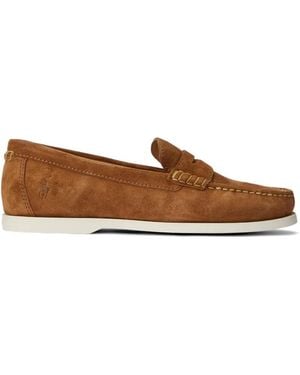 Polo Ralph Lauren Merton Suede Penny Loafers - Brown
