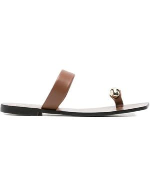 Senso Olga Hardware-Detail Sandals - White