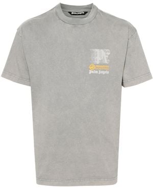 Palm Angels X Moneygram Haas F1 Cotton T-Shirt - Gray