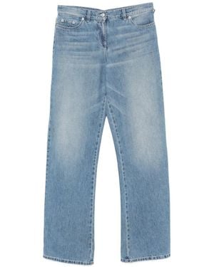JULIE KEGELS Patricia Logo-Patch Jeans - Blue