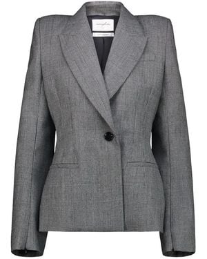 MATIERES FECALES Prince Of Wales Check Jacket - Grey